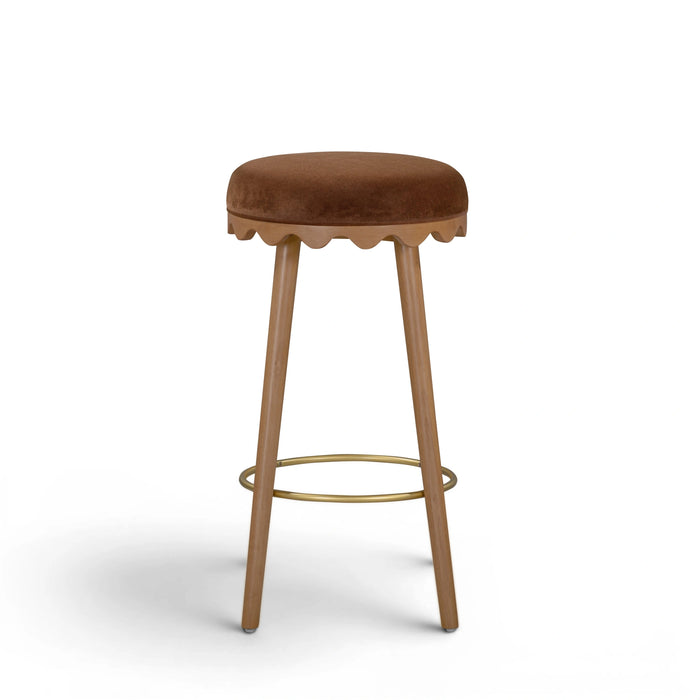 Oodle Performance Vegan Mohair Bar and Counter Stool