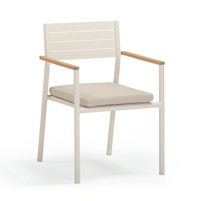Sardinia Cream Performance Fabric Outdoor Dining Chair - Set of 2