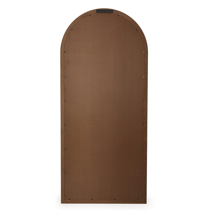 Arch 72" Natural Raffia Contract-Grade Floor Mirror