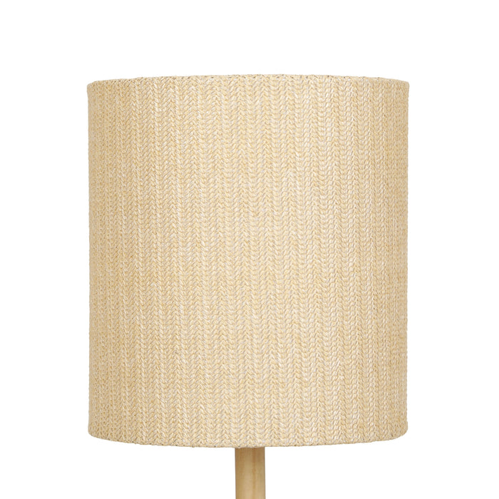 Lamia Natural Burl and Raffia Contract-Grade Table Lamp