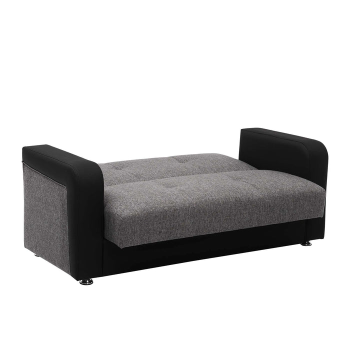 Ottomanson Harmony Collection Upholstered Convertible Loveseat with Storage