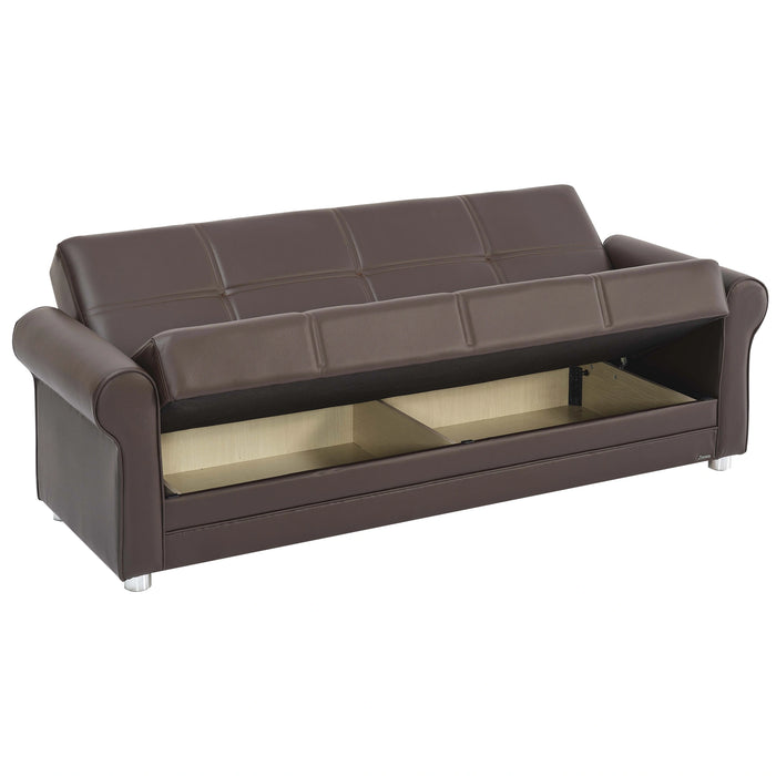 Ottomanson Avalon Collection Upholstered Convertible Sofabed with Storage