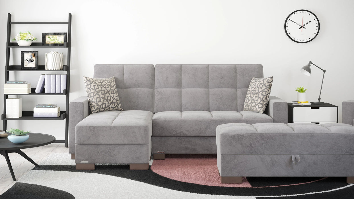 Ottomanson Armada Collection Upholstered Ottoman with Storage