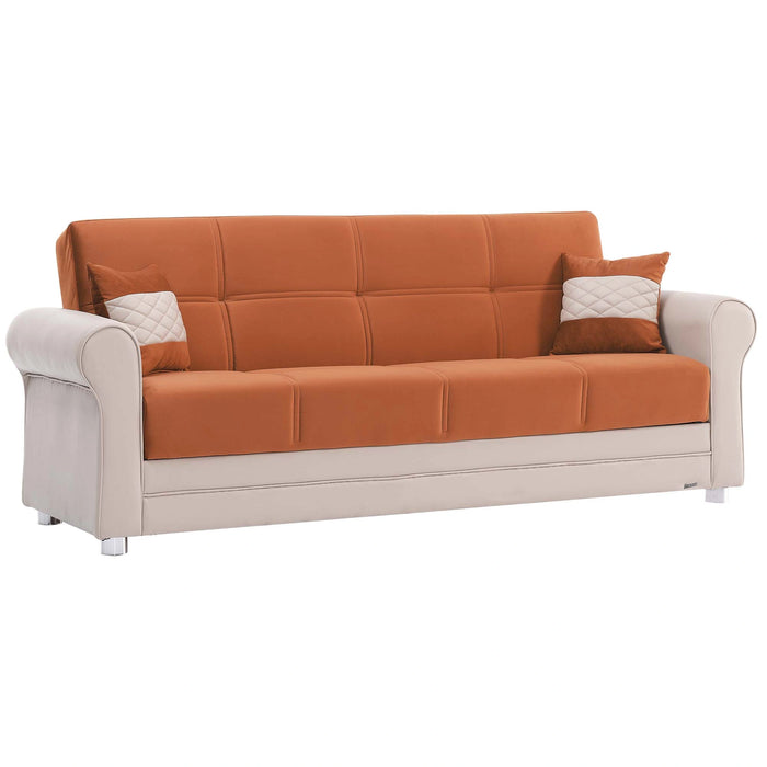 Ottomanson Avalon Collection Upholstered Convertible Sofabed with Storage
