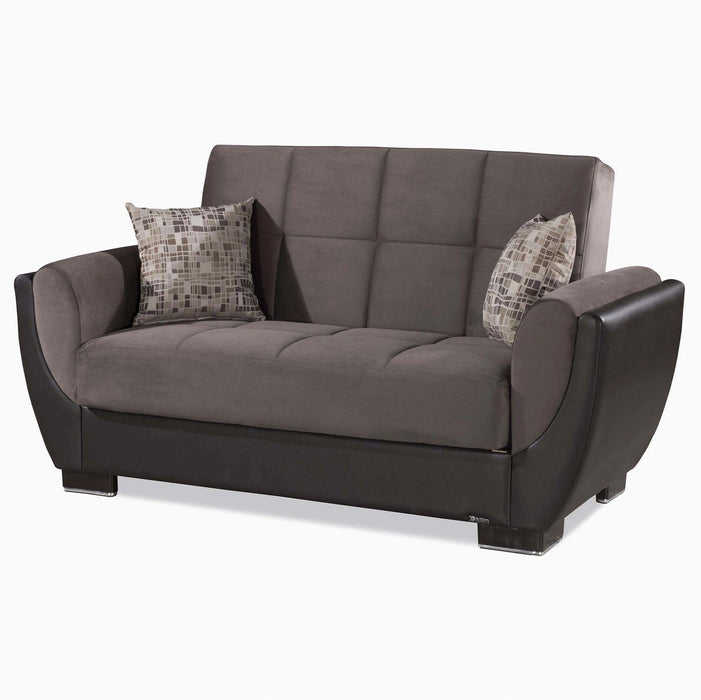 Ottomanson Armada Air Collection Upholstered Convertible Loveseat with Storage