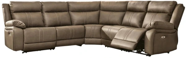 Max-Momentum 5-Piece Biscotti Power Reclining Curved Sectional