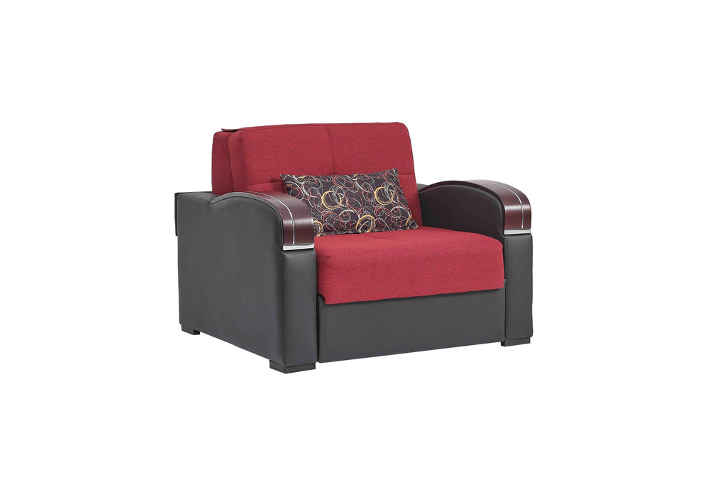 Ottomanson Sleep Plus Collection Upholstered Convertible Armchair with Storage