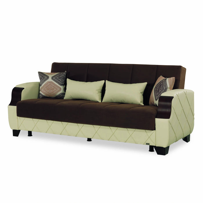 Ottomanson Molina Collection Upholstered Convertible Sofabed with Storage