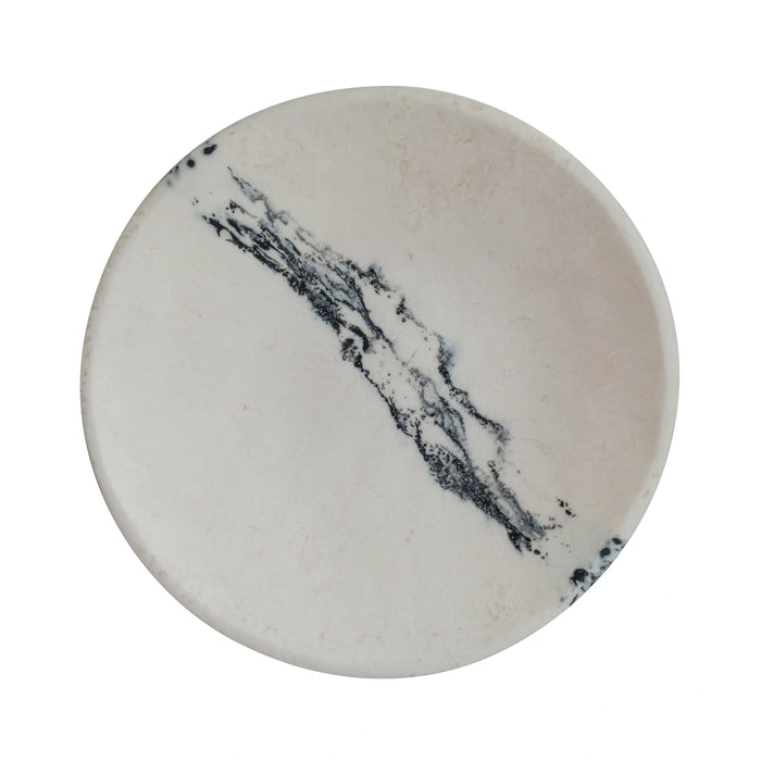 Ikani Black &amp; White Resin Serving Plate