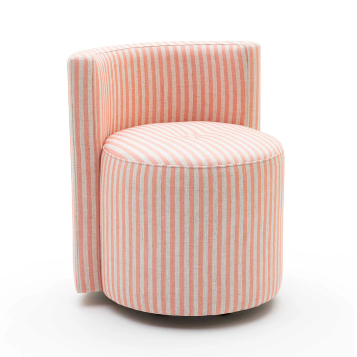 Alyssa Striped Performance Linen Rolling Desk Chair