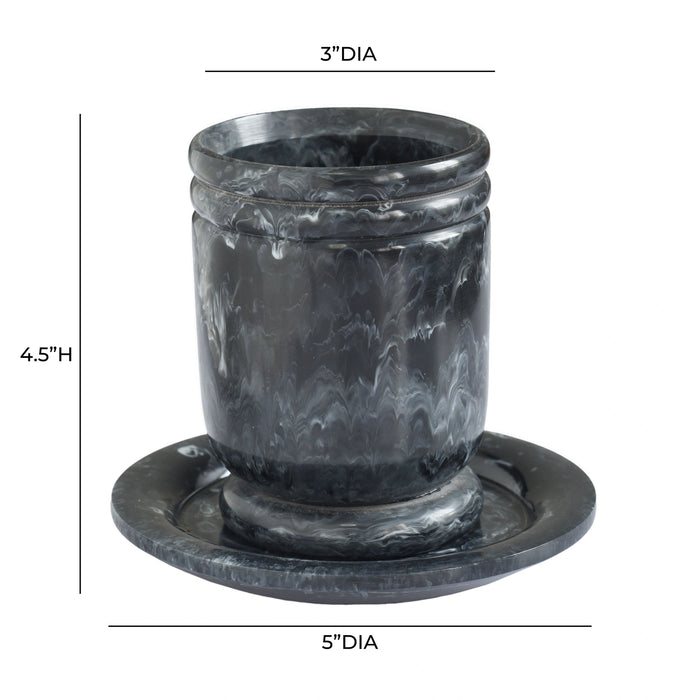 Channeled Swirl Resin Kiddush Cup