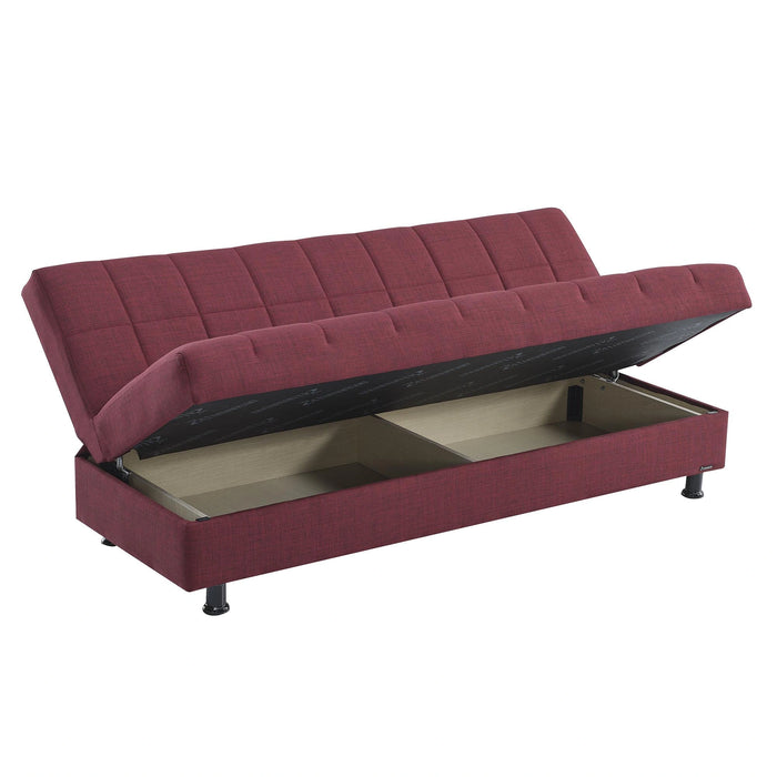 Ottomanson Sasta Collection Convertible Sofabed with Storage, Living Room Furniture, Bedroom Couch For Small Rooms, Studio Apartment Essentials, Black