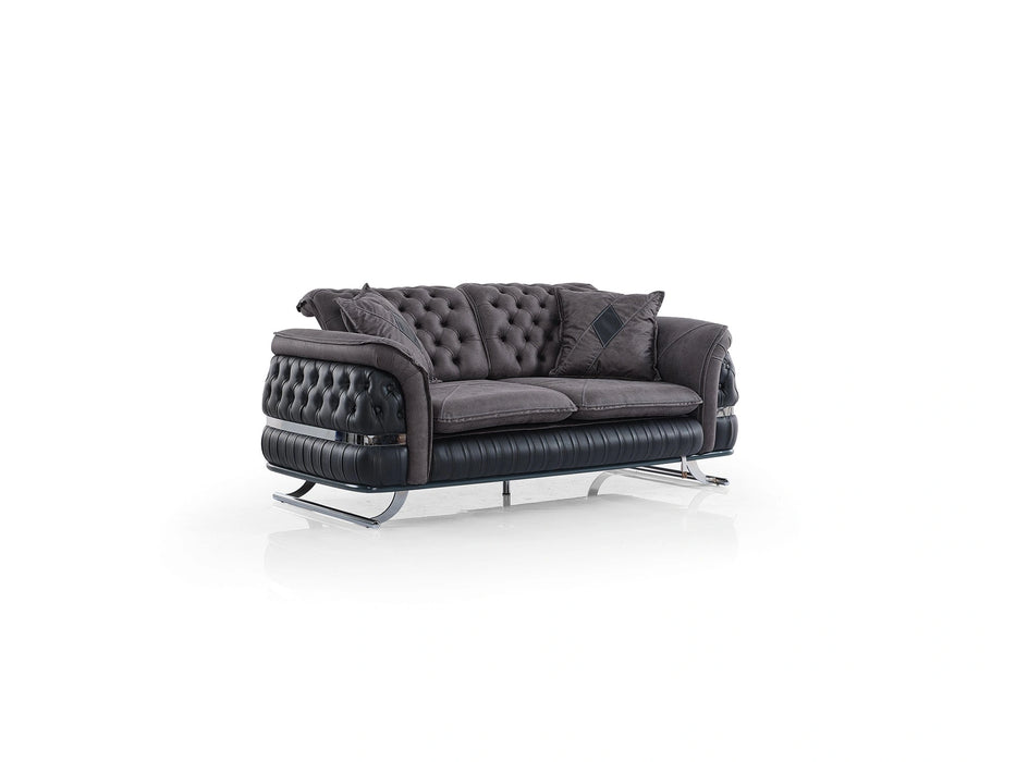 Bravo Convertible Loveseat Black