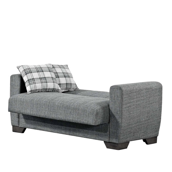Ottomanson Barato Collection Upholstered Convertible Loveseat with Storage