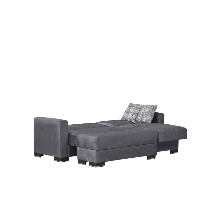 Ottomanson Armada Collection Upholstered Convertible Chaise Lounge with Storage