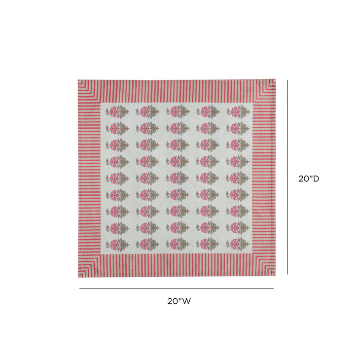 Crissy Cotton Canvas Printed Napkins - Set of 4