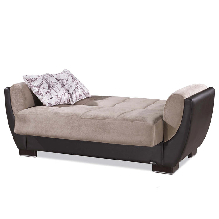 Ottomanson Armada Air Collection Upholstered Convertible Loveseat with Storage