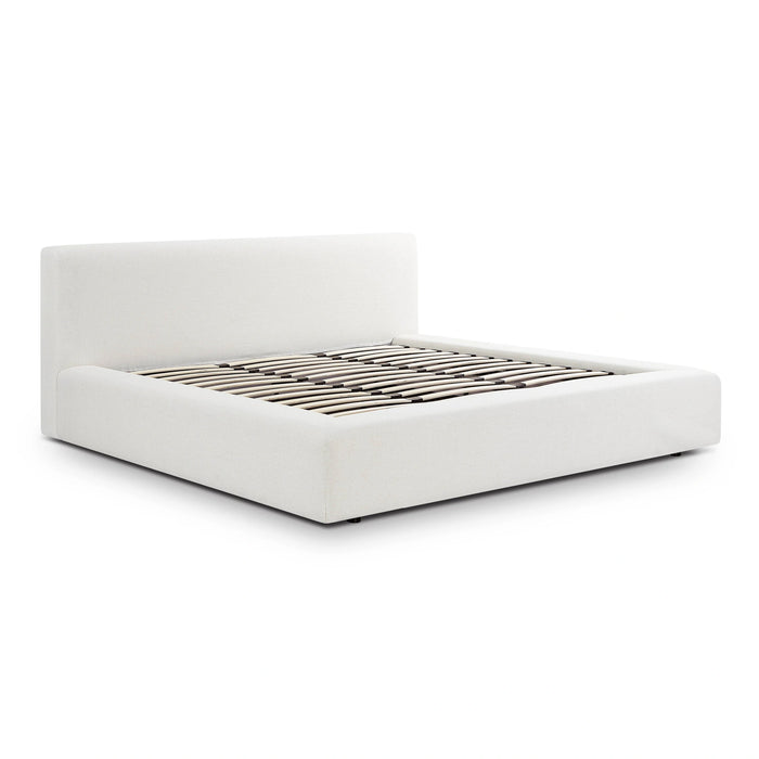Meena Cream Upcycled Performance Linen Storage Bed
