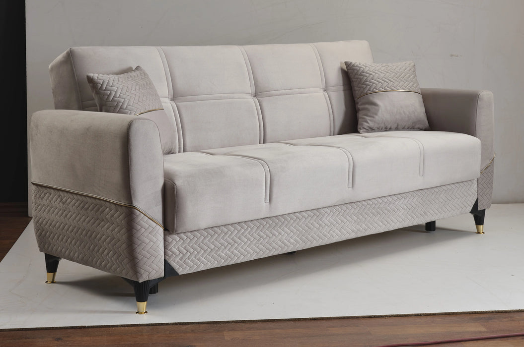 Ottomanson Samba Collection Upholstered Convertible Sofabed with Storage