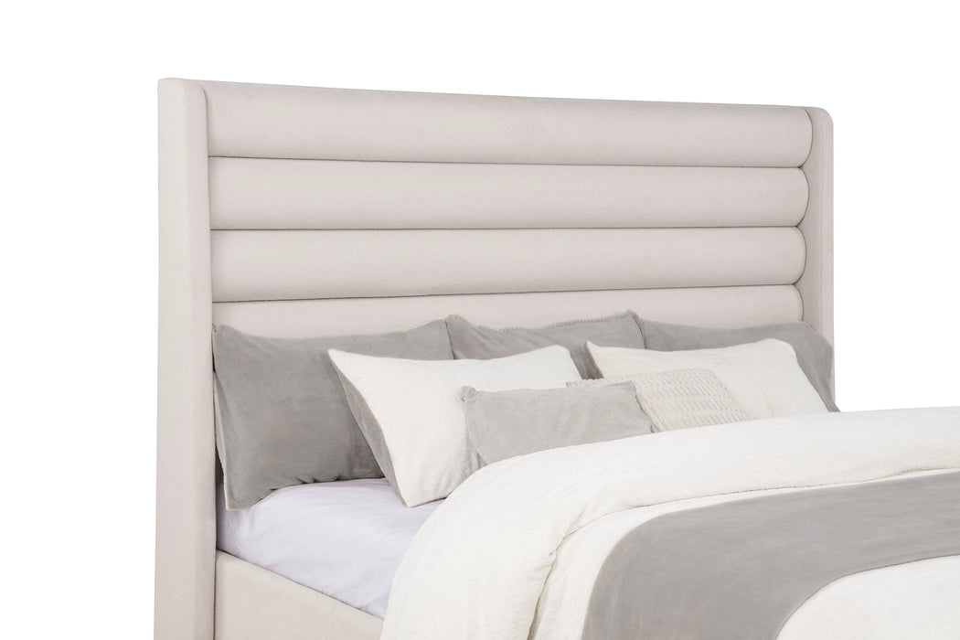 Leslie Upholstered Wingback Platform Bed