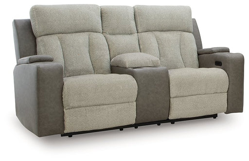 WhipLash Power Reclining Loveseat with Console - Home And Beyond