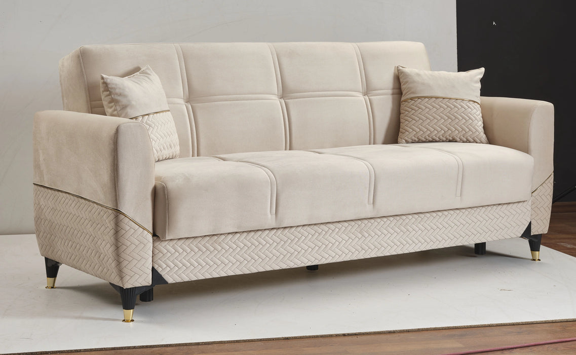 Ottomanson Samba Collection Upholstered Convertible Sofabed with Storage