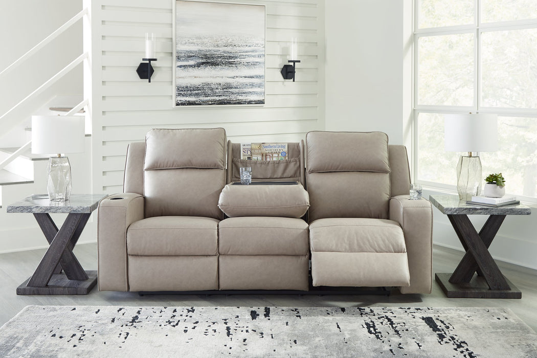 Lavenhorne Reclining Sofa with Drop Down Table - Home And Beyond