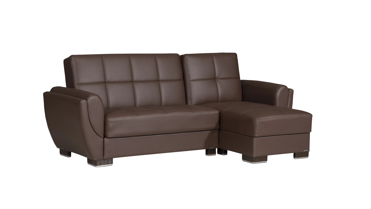 Ottomanson Armada Air Collection Upholstered Convertible Chaise Lounge with Storage