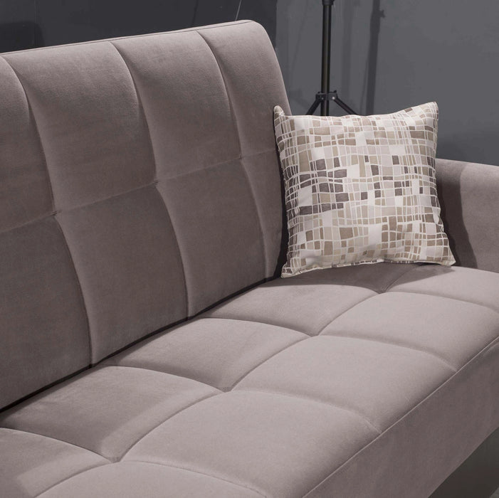 Ottomanson Armada Air Collection Upholstered Convertible Loveseat with Storage