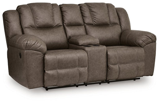 Lowilla Reclining Loveseat with Console - Home And Beyond
