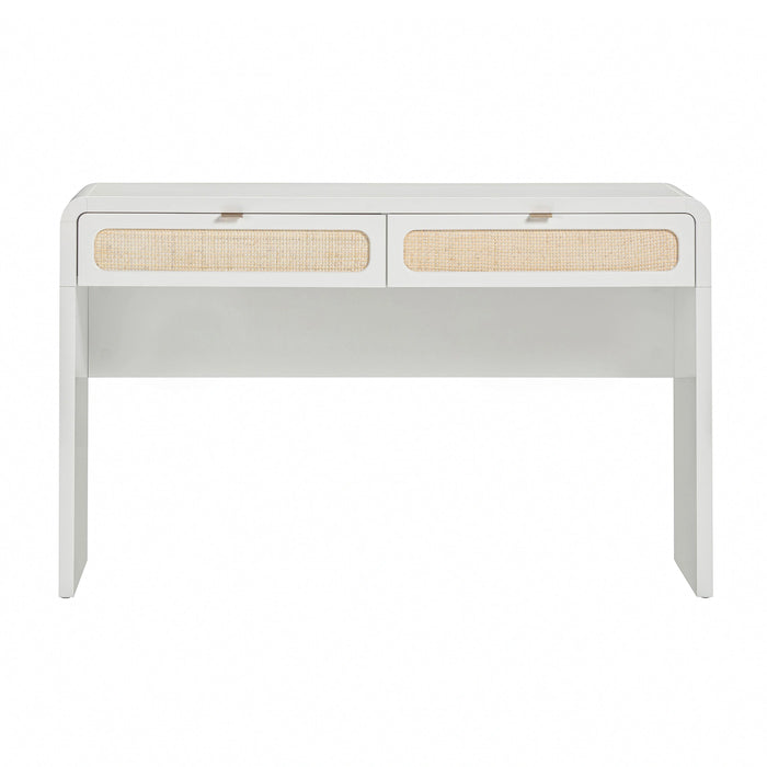 Patty 48" Rattan 2-Drawer Console Desk