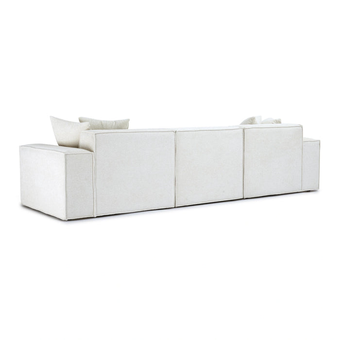 Mindy 115" Performance Chenille Basketweave Modular Sofa