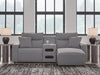 Modmax II Power Reclining Sectional with Chaise and Audio Consoles - Home And Beyond