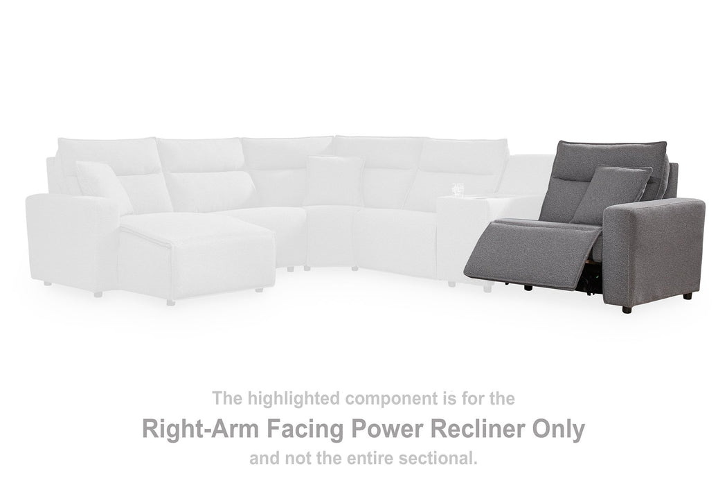 Modmax II Power Reclining Sectional with Chaise and Audio Consoles - Home And Beyond