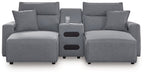 Modmax II Power Reclining Sectional with Chaise and Audio Consoles - Home And Beyond