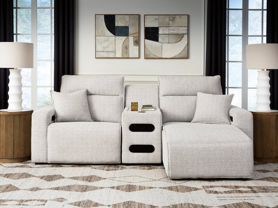 Modmax II Power Reclining Sectional with Chaise and Audio Consoles - Home And Beyond