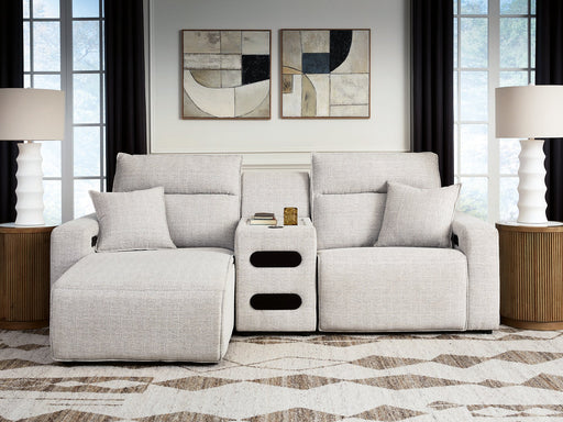 Modmax II Power Reclining Sectional with Chaise and Audio Consoles - Home And Beyond