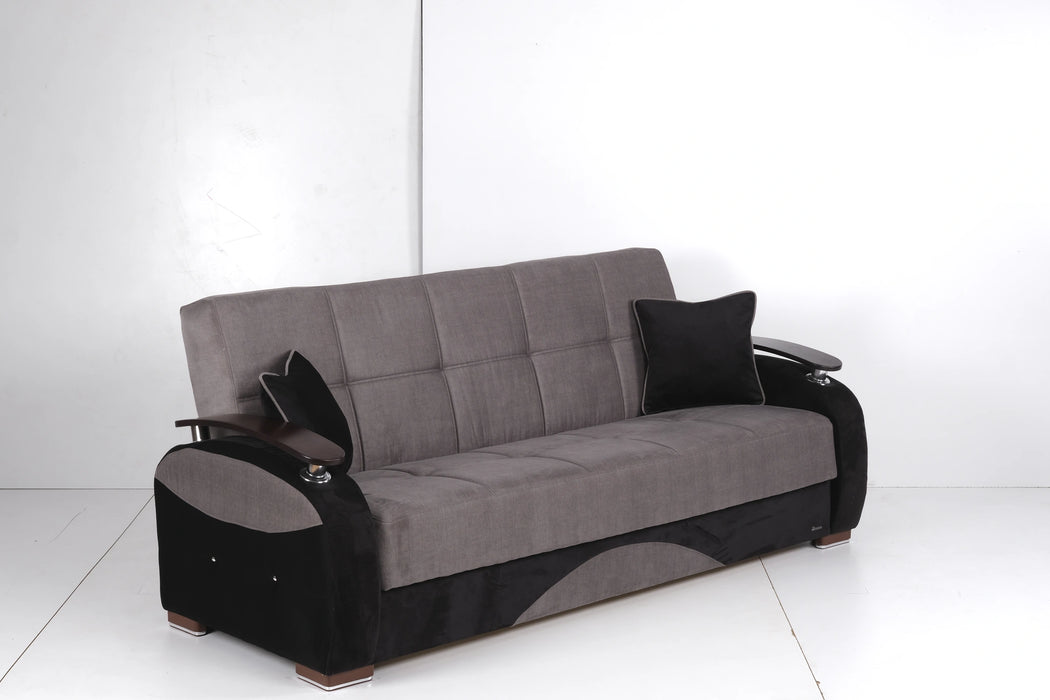 Ottomanson Yafah Collection Upholstered Convertible Sofabed with Storage