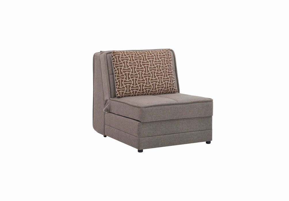 Ottomanson Studio Collection Upholstered Convertible Armchair with Storage