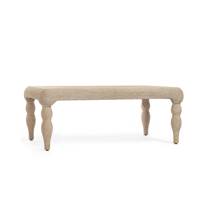 Vicky 49" Natural Woven Seagrass Rectangular Coffee Table