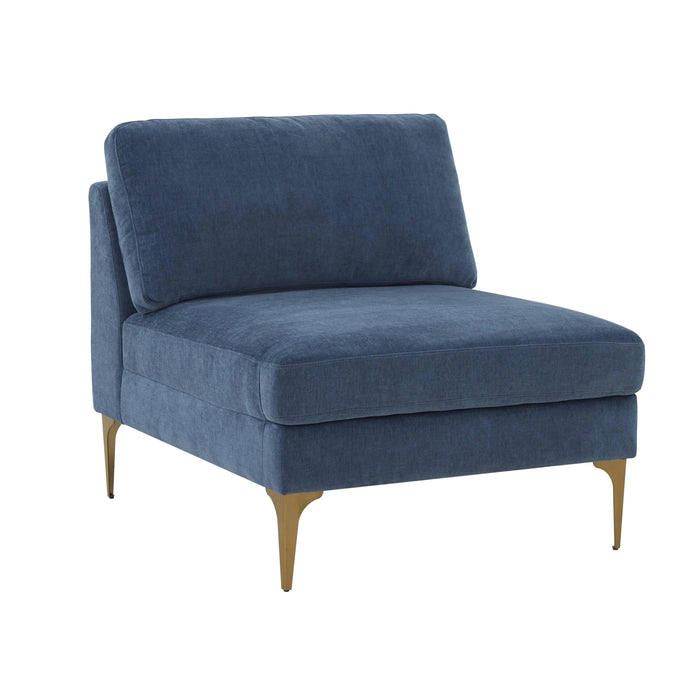 Serena Performance Velvet Modular Armless Chair