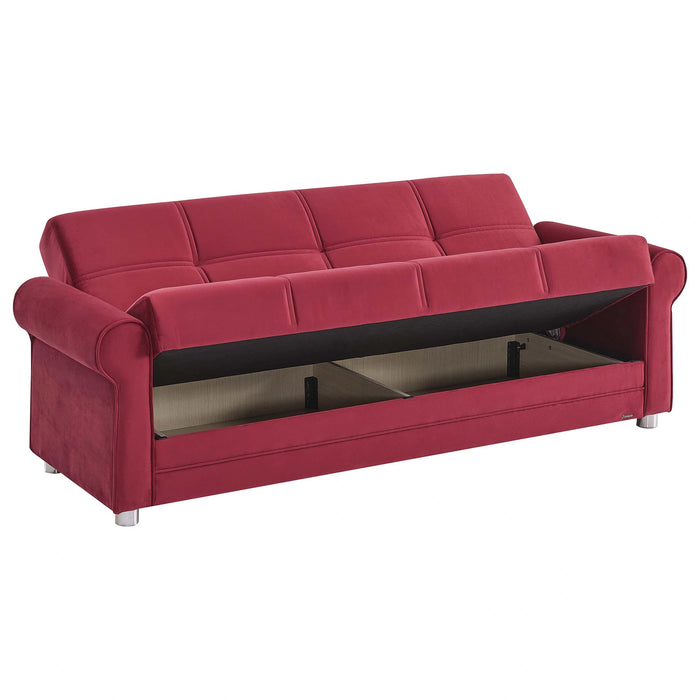 Ottomanson Sara Collection Upholstered Convertible Sofabed with Storage