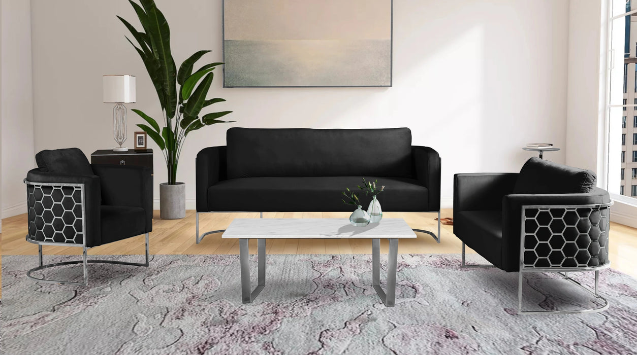 Casa Black Velvet Sofa