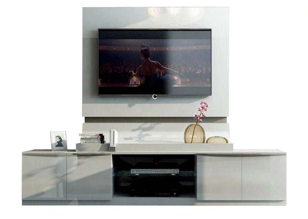 ESF Furniture Granada TV Base with Panel in White