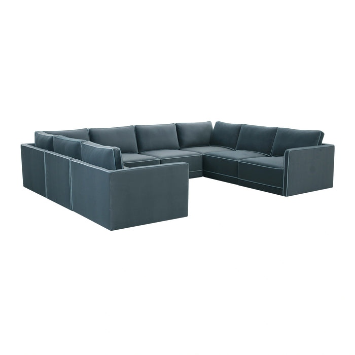 Willow 8-Piece Performance Velvet Modular Large U Sectional