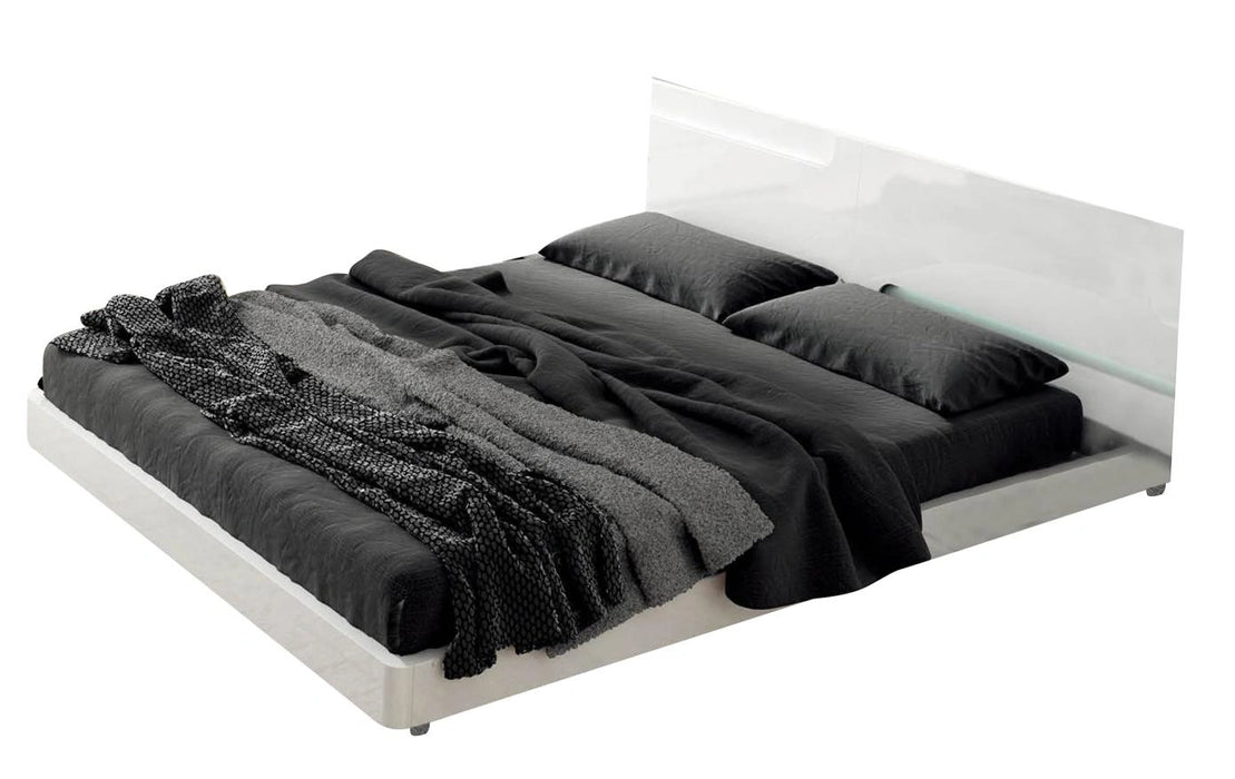 ESF Furniture Sara King Platform Bed in White