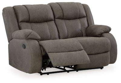 First Base Reclining Loveseat - Home And Beyond