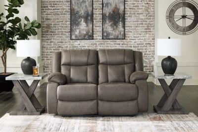 First Base Reclining Loveseat - Home And Beyond