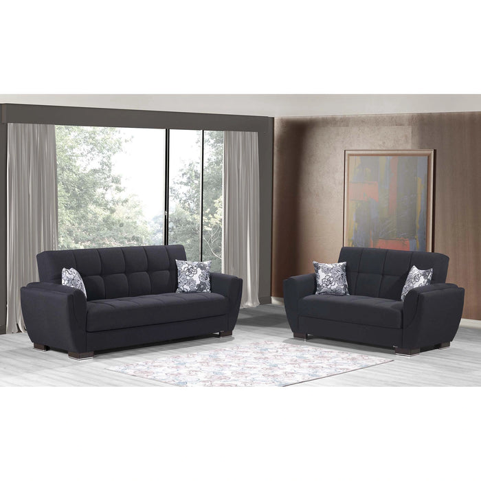 Ottomanson Armada Air Collection Upholstered Convertible Loveseat with Storage