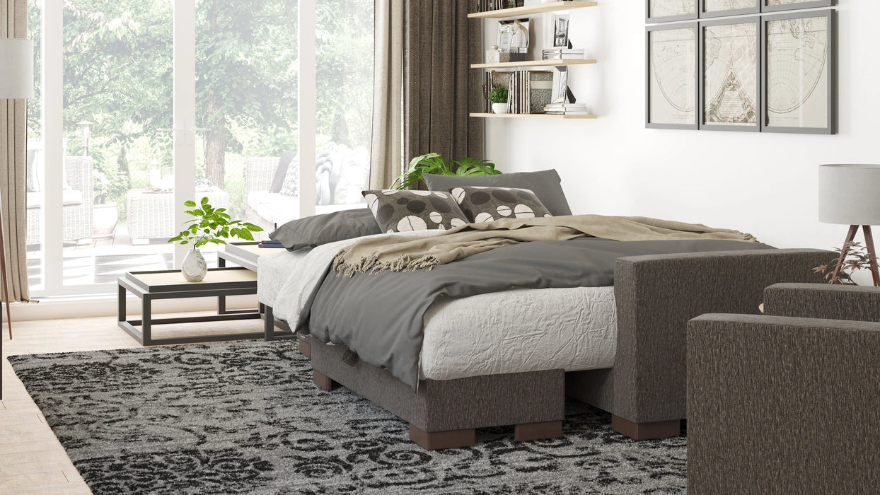 Ottomanson Armada Collection Upholstered Convertible Chaise Lounge with Storage